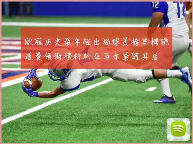 欧冠历史最年轻出场球员榜单揭晓道曼领衔穆科科亚马尔紧随其后